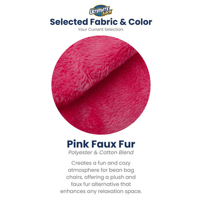 Ultimate Sack 3ft Bean Bag Chair, Oversized Indoor Comfy Lounger, Pink(Open Box) - VMInnovations