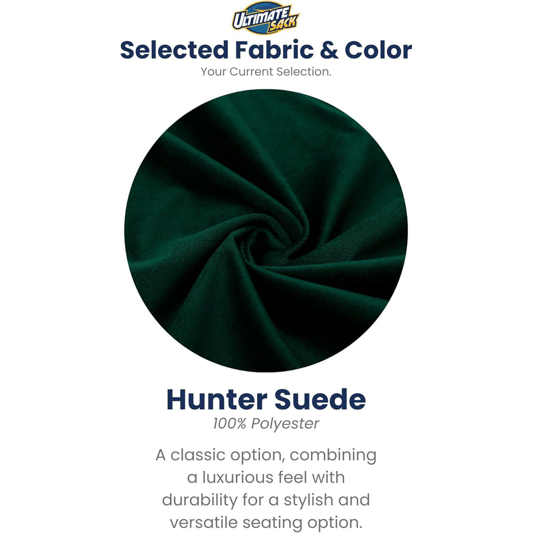 Ultimate Sack 5ft Bean Bag Chair, Oversized Indoor Comfy Lounger, Hunter Suede