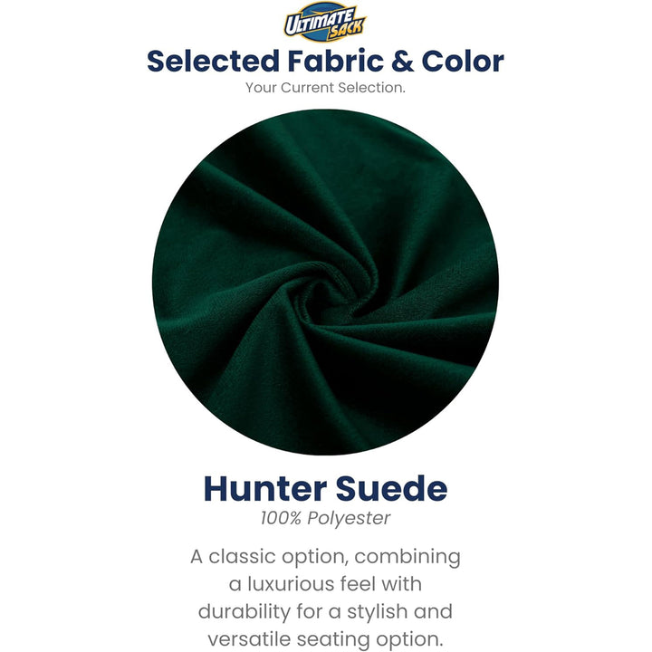 Ultimate Sack 5ft Bean Bag Chair, Oversized Indoor Comfy Lounger, Hunter Suede