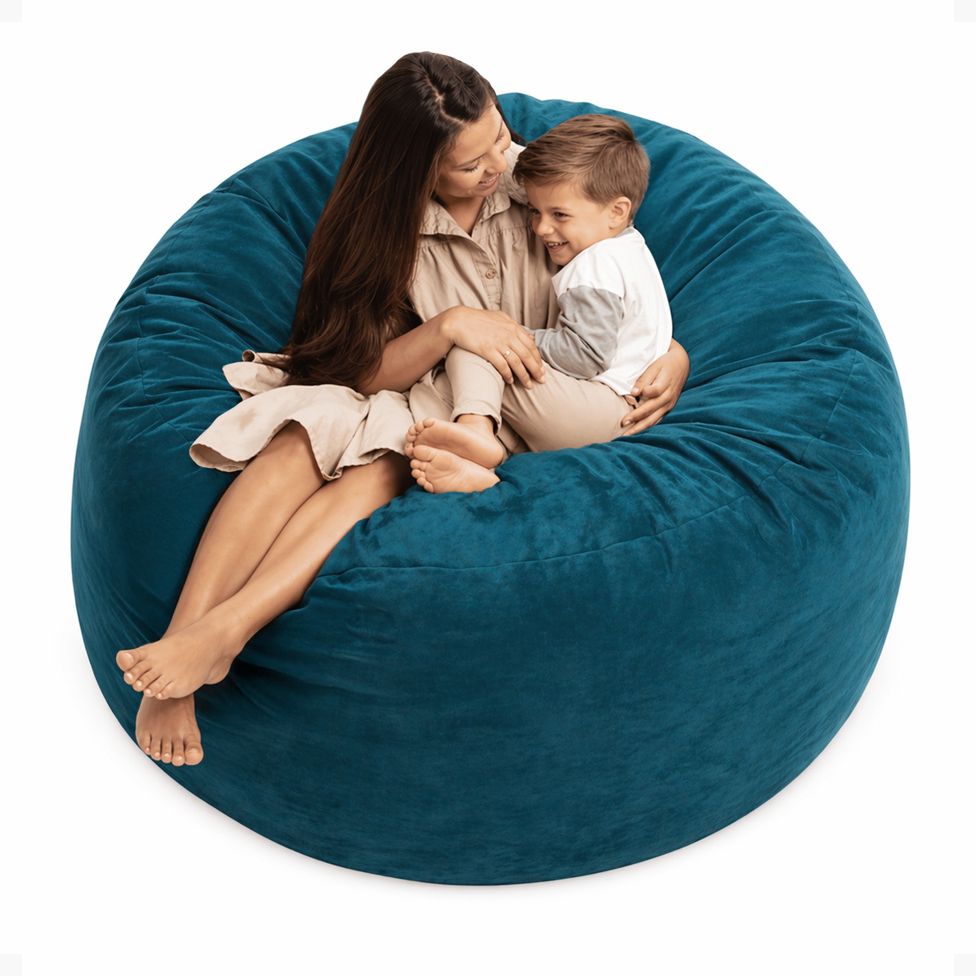 Ultimate Sack 6ft Bean Bag Chair, Oversized Indoor Comfy Lounger, Cloud Suede - VMInnovations