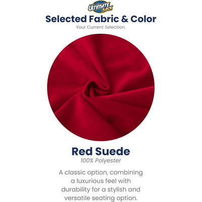 Ultimate Sack 5ft Bean Bag Chair, Oversized Indoor Comfy Lounger, Red Suede