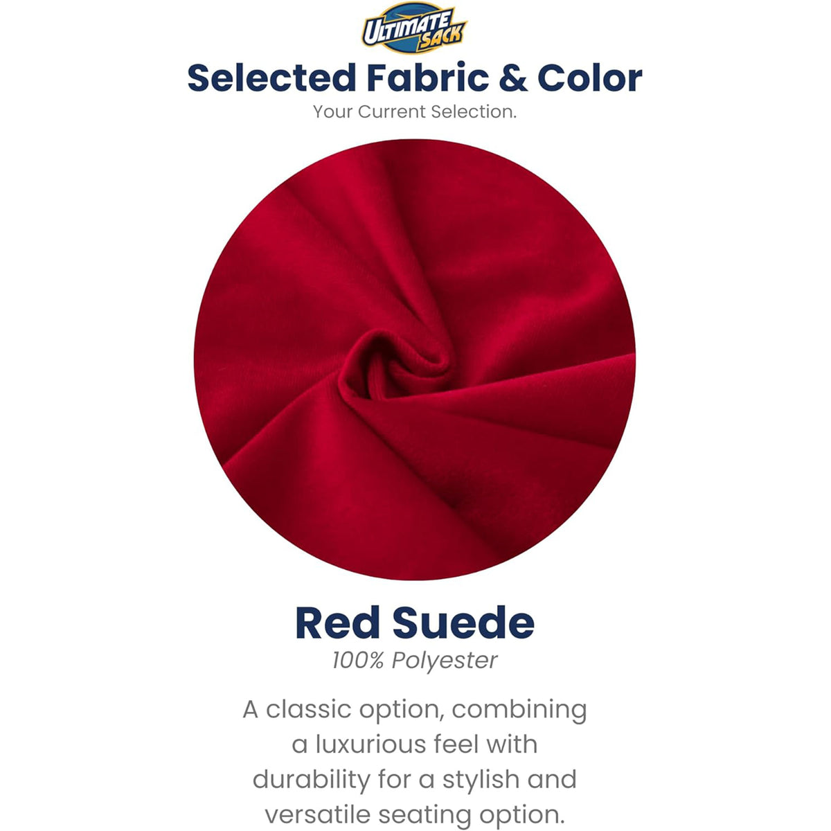 Ultimate Sack 5ft Bean Bag Chair, Oversized Indoor Comfy Lounger, Red (Open Box) - VMInnovations