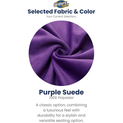 Ultimate Sack 4ft Bean Bag Chair, Oversized Indoor Comfy Lounger, Purple Suede - VMInnovations