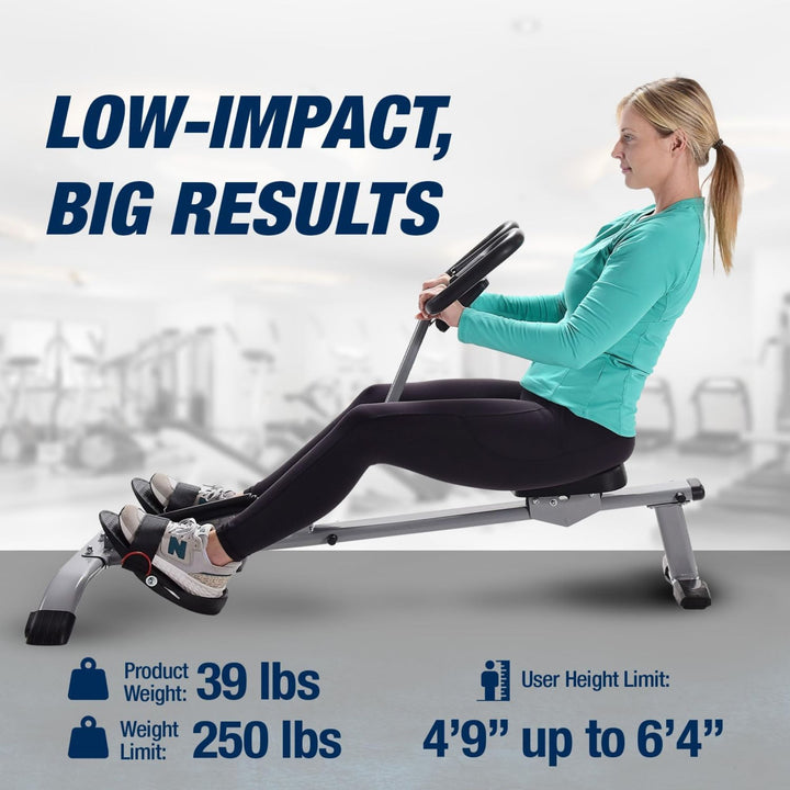 Stamina Pro InMotion Rower, Full Body Cardio Exercise Fitness Machine (Open Box)