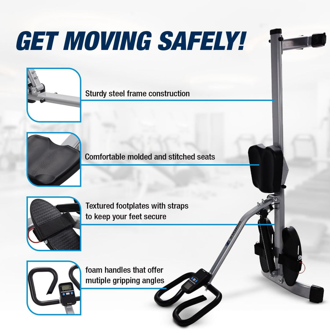 Stamina Pro InMotion Rower, Full Body Cardio Exercise Fitness Machine (Open Box)