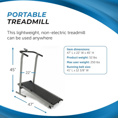 Stamina InMotion T900 Manual Treadmill Home Gym Cardio Foldable Machine (Used) - VMInnovations