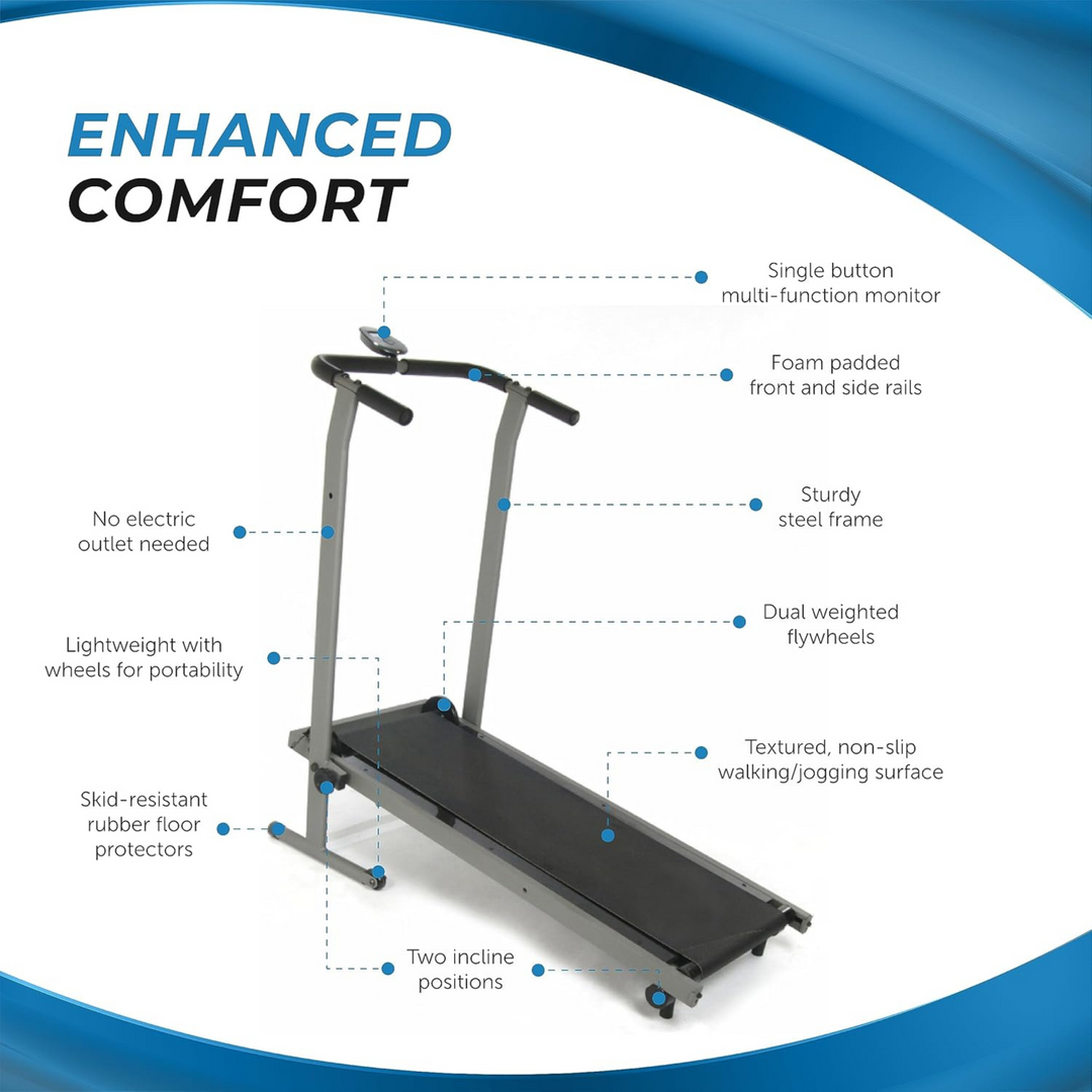 Stamina InMotion T900 Manual Treadmill Home Gym Cardio Exercise Foldable Machine