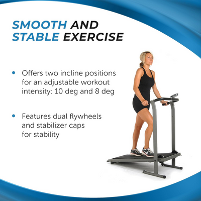 Stamina InMotion T900 Manual Treadmill Home Gym Cardio Foldable Machine (Used) - VMInnovations