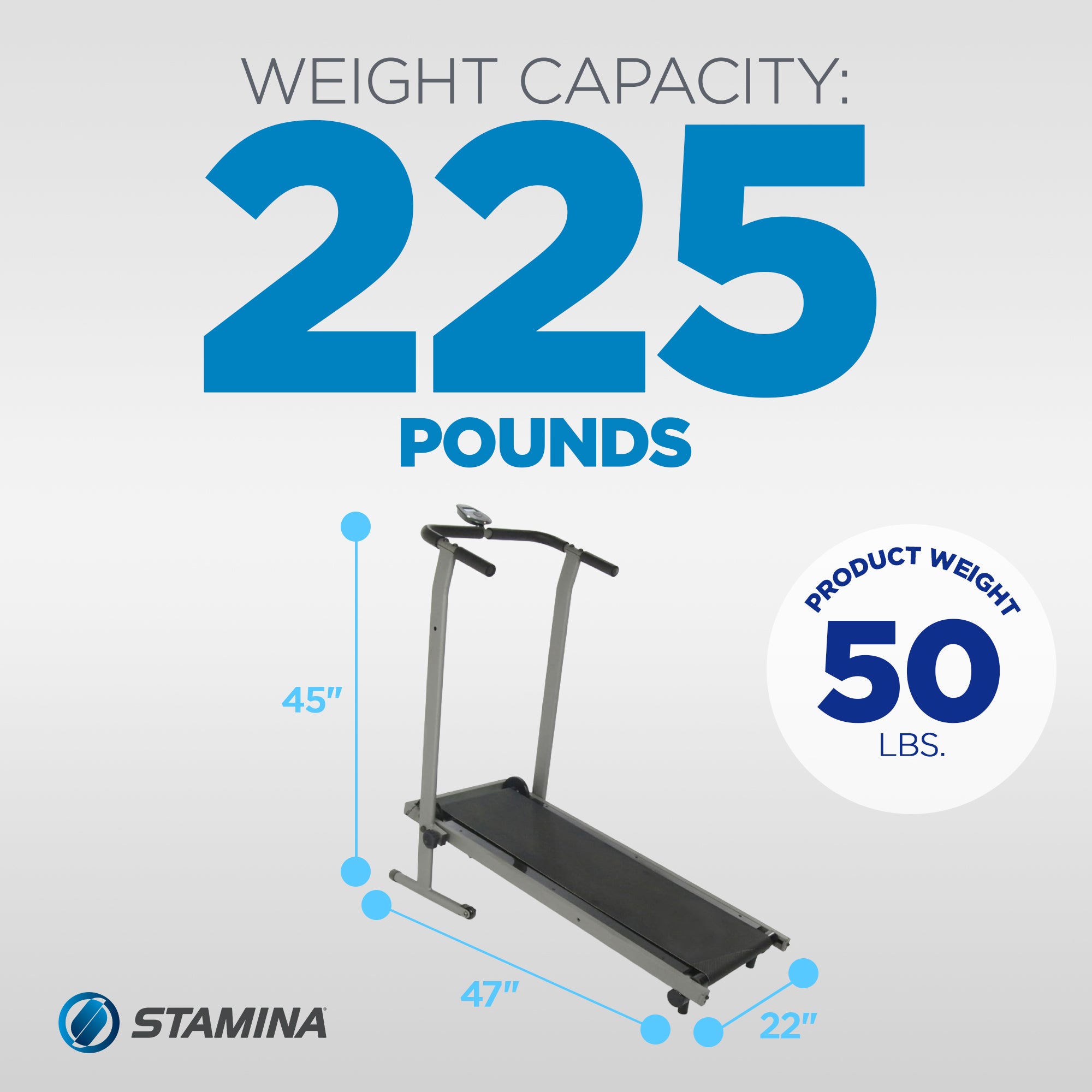 Stamina InMotion T900 Manual Treadmill Home Gym Cardio Exercise Foldable Machine - VMInnovations