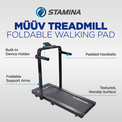 Stamina muuv Treadmill, Foldable Walking Pad, Home Gym Cardio Exercise Machine
