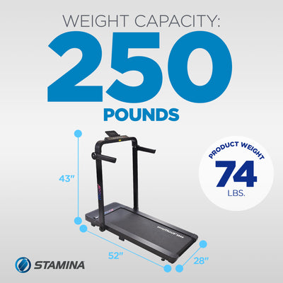 Stamina muuv Treadmill, Foldable Walking Pad, Home Gym Cardio Exercise Machine