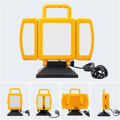 BRIGHTLIVING LED Tripod Work Light, Rechargeable Light Foldable Base, 7500 Lumen - VMInnovations
