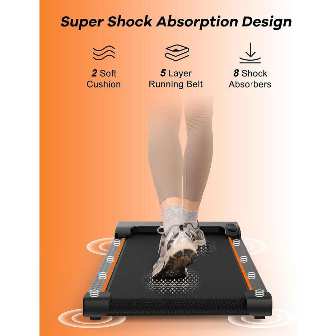 YRUN Walking Pad Under Desk Treadmill, Portable Exercise Machine w/ Remote(Used)