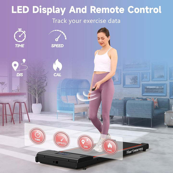 Hartwares Walking Under Desk Treadmill, Portable Machine w/ Remote (For Parts)