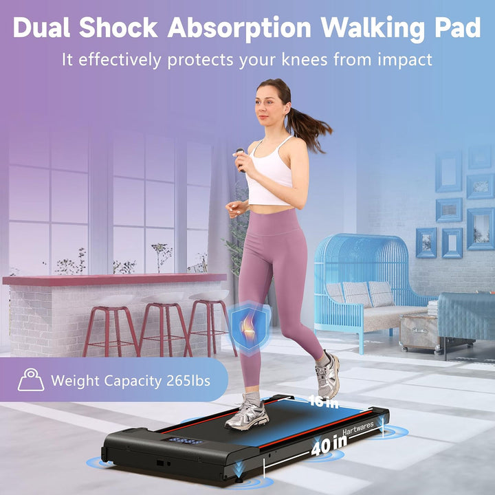 Hartwares Walking Pad Under Desk Treadmill Portable Treadmill w/Remote(Open Box)