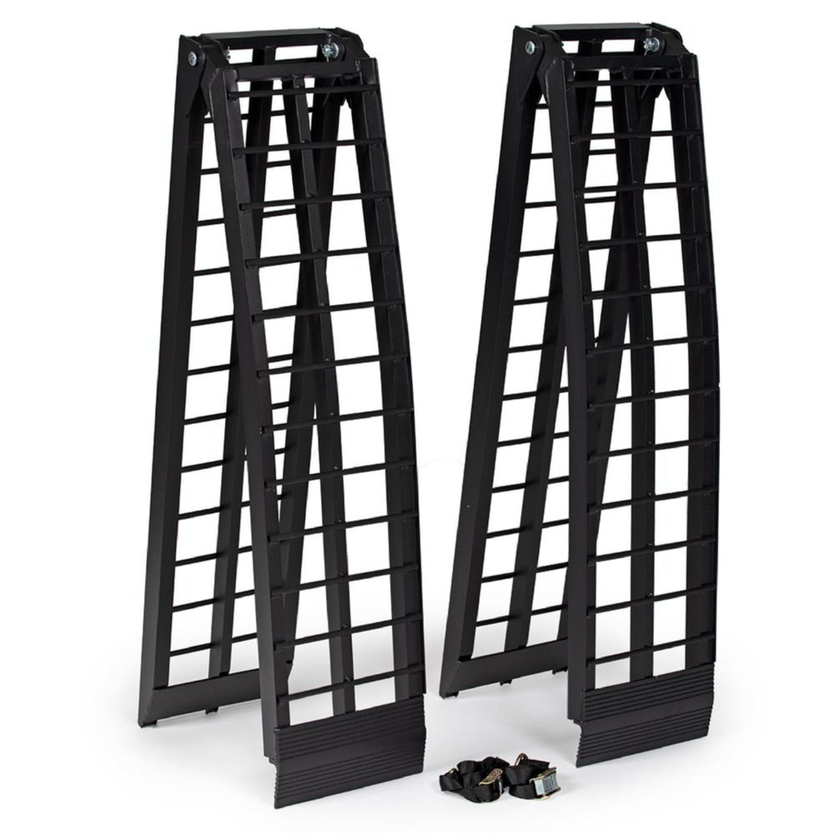 Titan Ramps 2 Pack 8’ Folding ATV Loading Ramps Arched Aluminum Design(Open Box) - VMInnovations