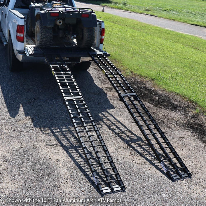 Titan Ramps 2 Pack 8’ Folding ATV Loading Ramps Arched Aluminum Design(Open Box)