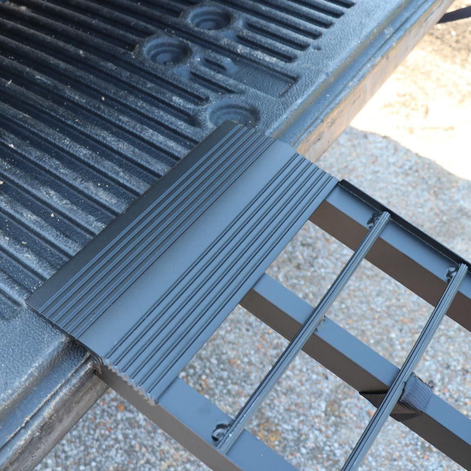 Titan Ramps 2 Pack 8’ Folding ATV Loading Ramps Arched Aluminum Design (Used) - VMInnovations