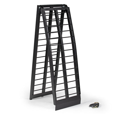 Titan Ramps 9' Folding Motorcycle Loading Ramp, Arched Aluminum, (Open Box)