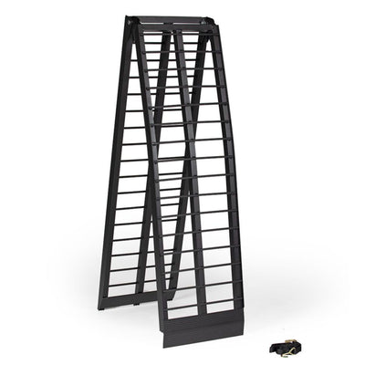 Titan Ramps 2 Pack 10’ Folding ATV Ramps Arched Aluminum Design, Black(Open Box) - VMInnovations