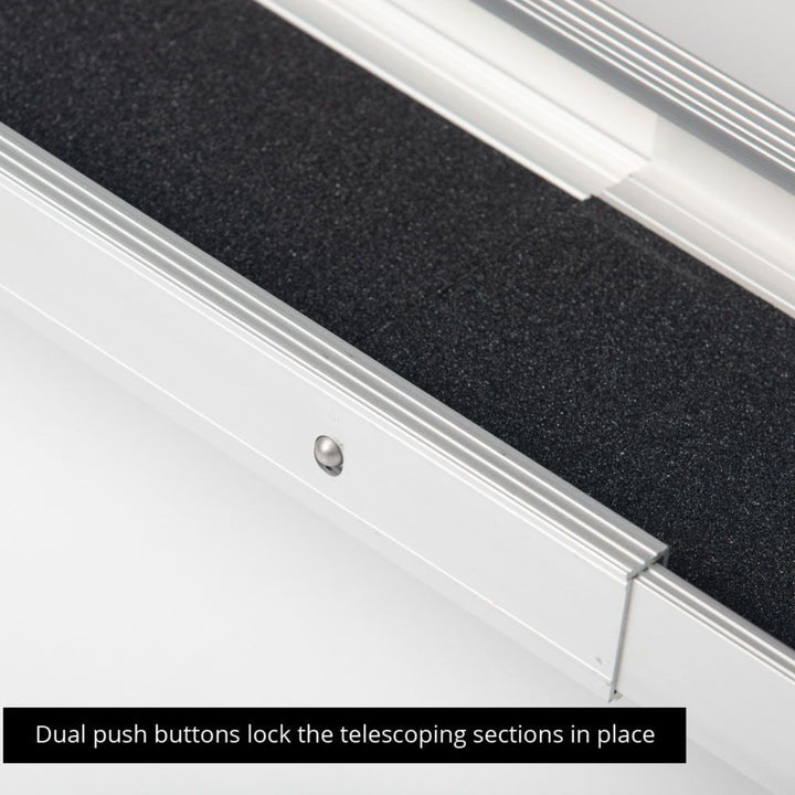 Titan Ramps 4' to 7' Telescoping Aluminum Wheelchair Ramp with 600 lb. Capacity