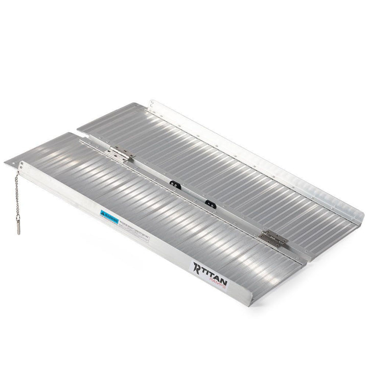 Titan Ramps 3 Foot Single-Fold Aluminum Ramp, 600 pound Capacity(Open Box)