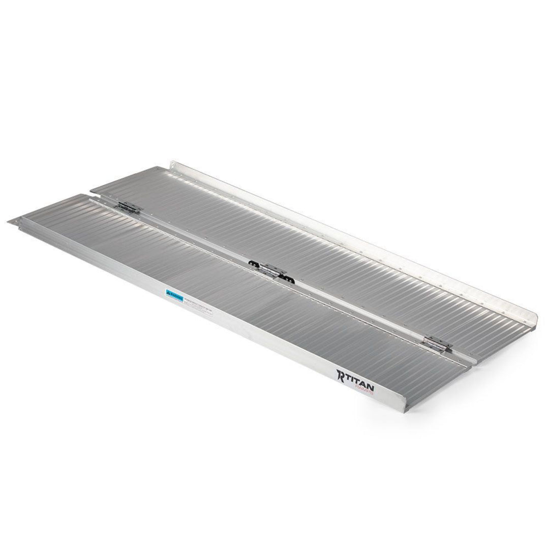 Titan Ramps 4 Foot Single-Fold Aluminum Wheelchair Ramp,600lb Capacity(Open Box)