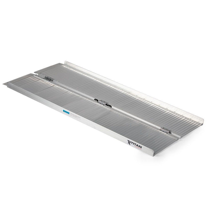 Titan Ramps 4 Foot Single-Fold Aluminum Wheelchair Ramp,600lb Capacity(Open Box)
