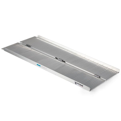 Titan Ramps 4 Foot Single-Fold Aluminum Wheelchair Ramp, 600 Pound Capacity