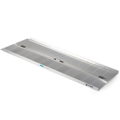 Titan Ramps 5 Foot Single-Fold Aluminum Wheelchair Ramp, 600 Pound Capacity - VMInnovations