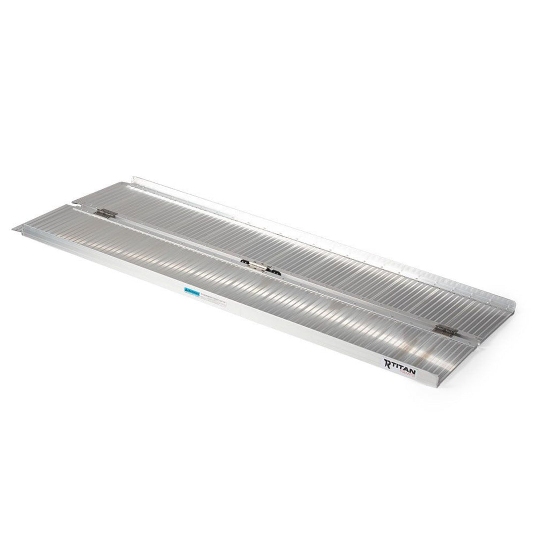 Titan Ramps 6ft Single-Fold Aluminum Wheelchair Ramp, 600lb Capacity (Open Box)