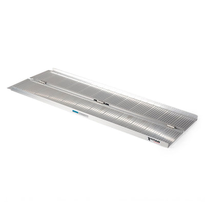 Titan Ramps 6 Foot Single-Fold Aluminum Wheelchair Ramp, 600 Pound Capacity