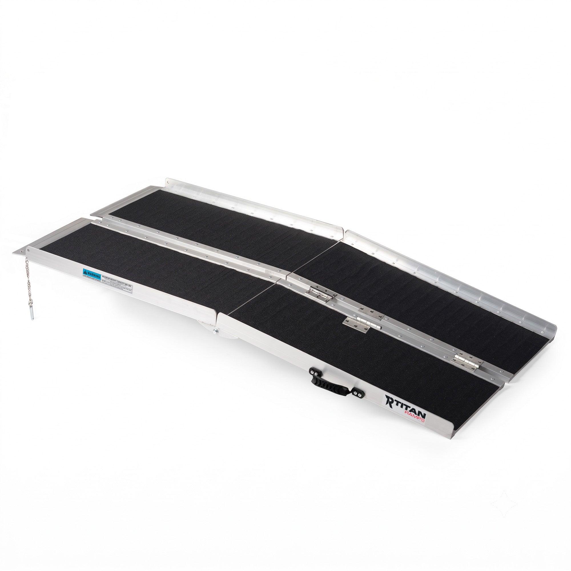 Titan Ramps 5 Foot Multi-Fold Grip Aluminum Wheelchair Ramp, 600 Pound Capacity