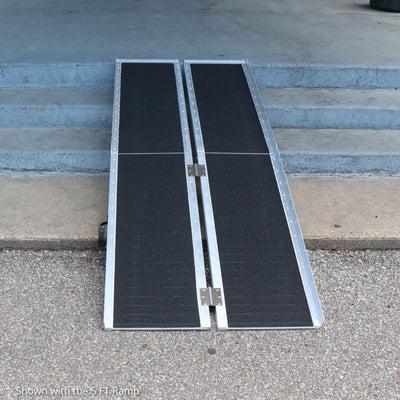 Titan Ramps 7 Foot Multi-Fold Grip Aluminum Wheelchair Ramp, 600 Pound Capacity