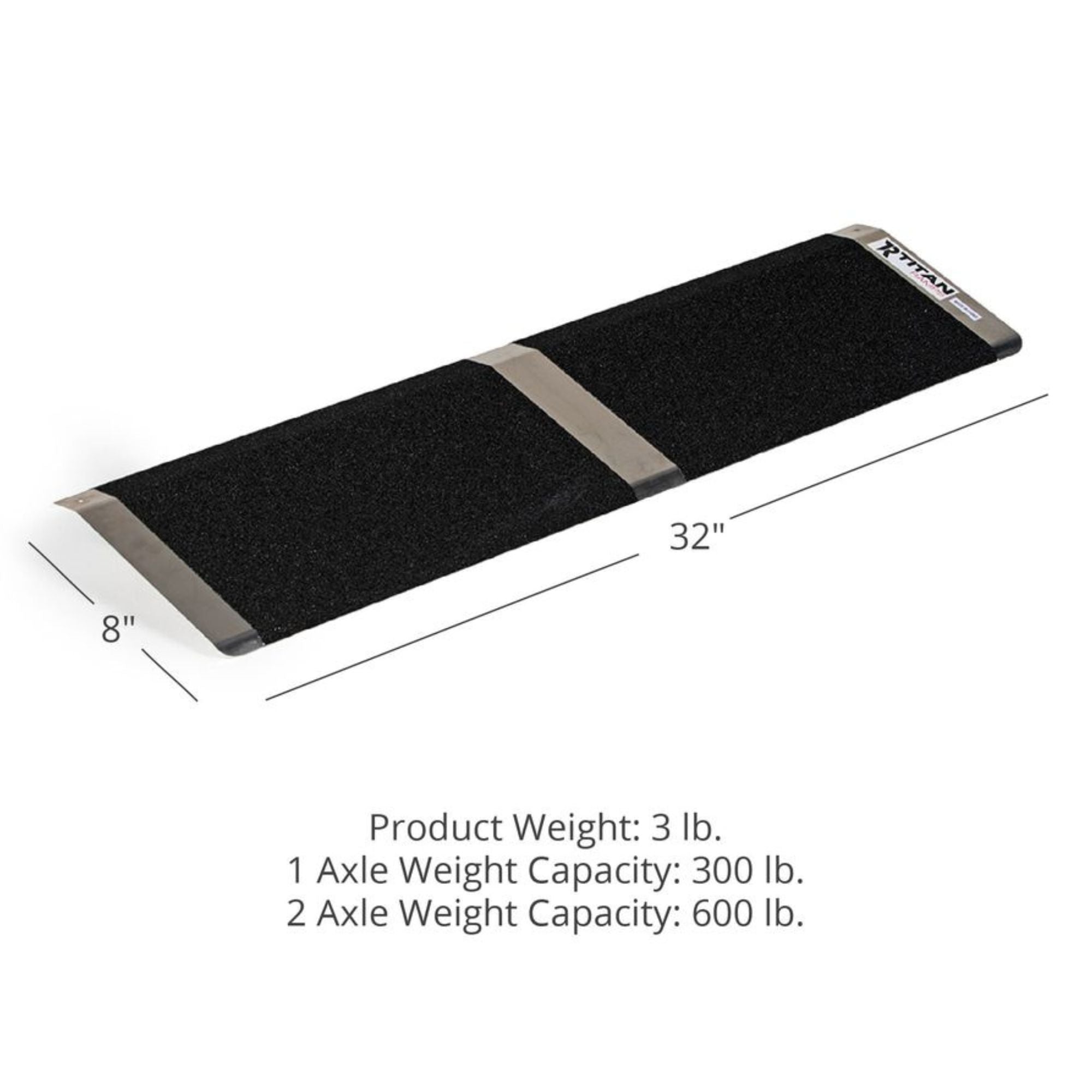 Titan Ramps 8 Inch Aluminum Threshold Ramp for Doorways, or Raised Landings