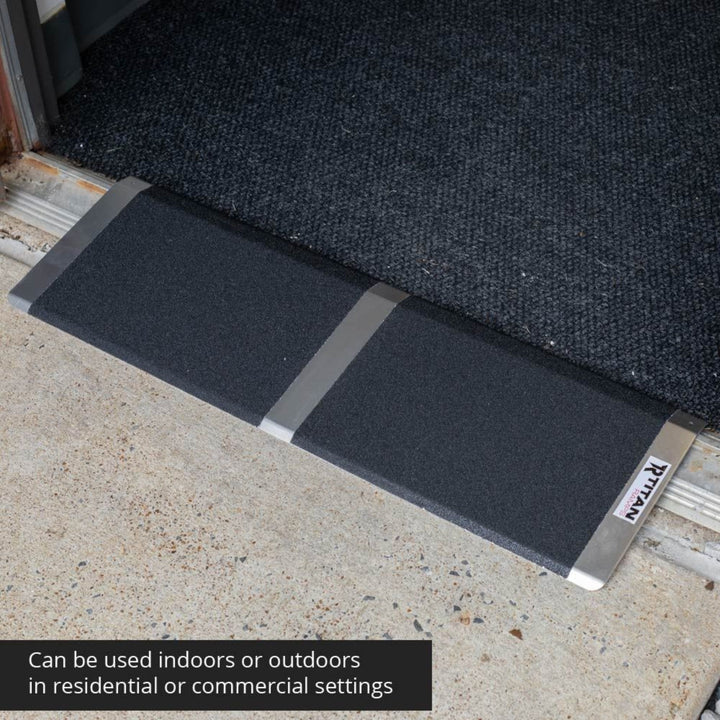 Titan Ramps 8" Aluminum Threshold Ramp for Doorways & Raised Landings (Open Box)