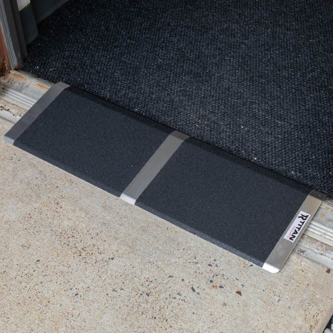 Titan Ramps 10 Inch Aluminum Threshold Ramp for Doorways (Open Box)