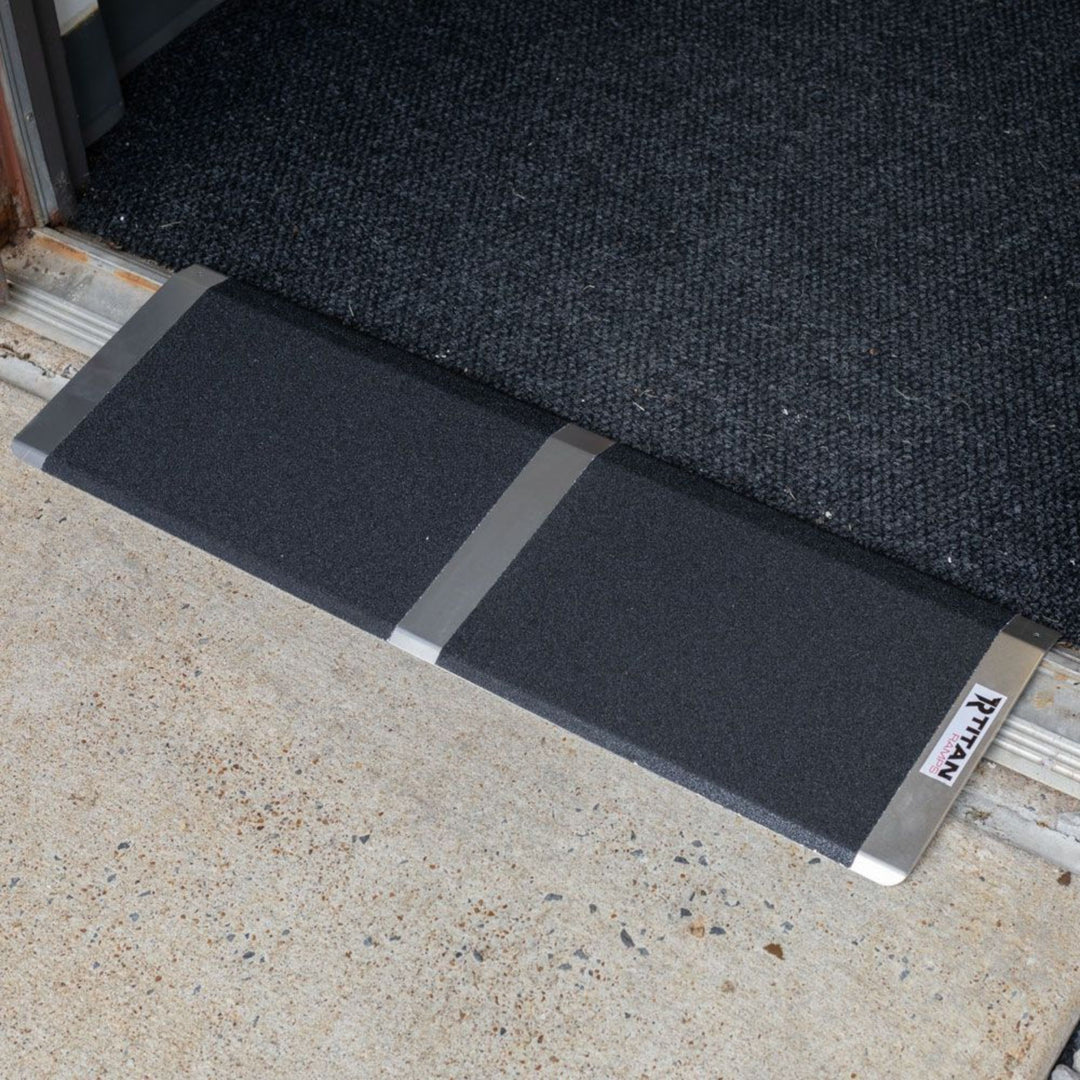 Titan Ramps 12 Inch Aluminum Threshold Ramp for Doorways, Raised Landings(Used)