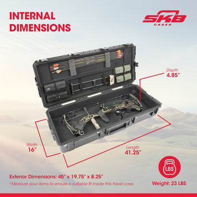 SKB Hard LG Plush Storage Case Archery Bow Parallel Limb iSeries REV2(Open Box) - VMInnovations