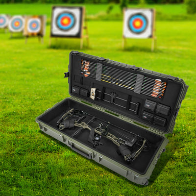 SKB Hard Large Plush Storage Case Archery Bow Parallel Limb REV2 Green(Open Box) - VMInnovations