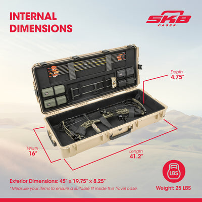 SKB Hard LG Plush Storage Case Archery Bow Parallel Limb iSeries REV2(Open Box) - VMInnovations
