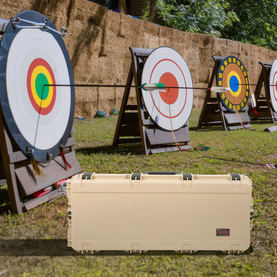 SKB Hard Large Plush Storage Case Archery Bow Parallel Limb iSeries REV2, Tan - VMInnovations