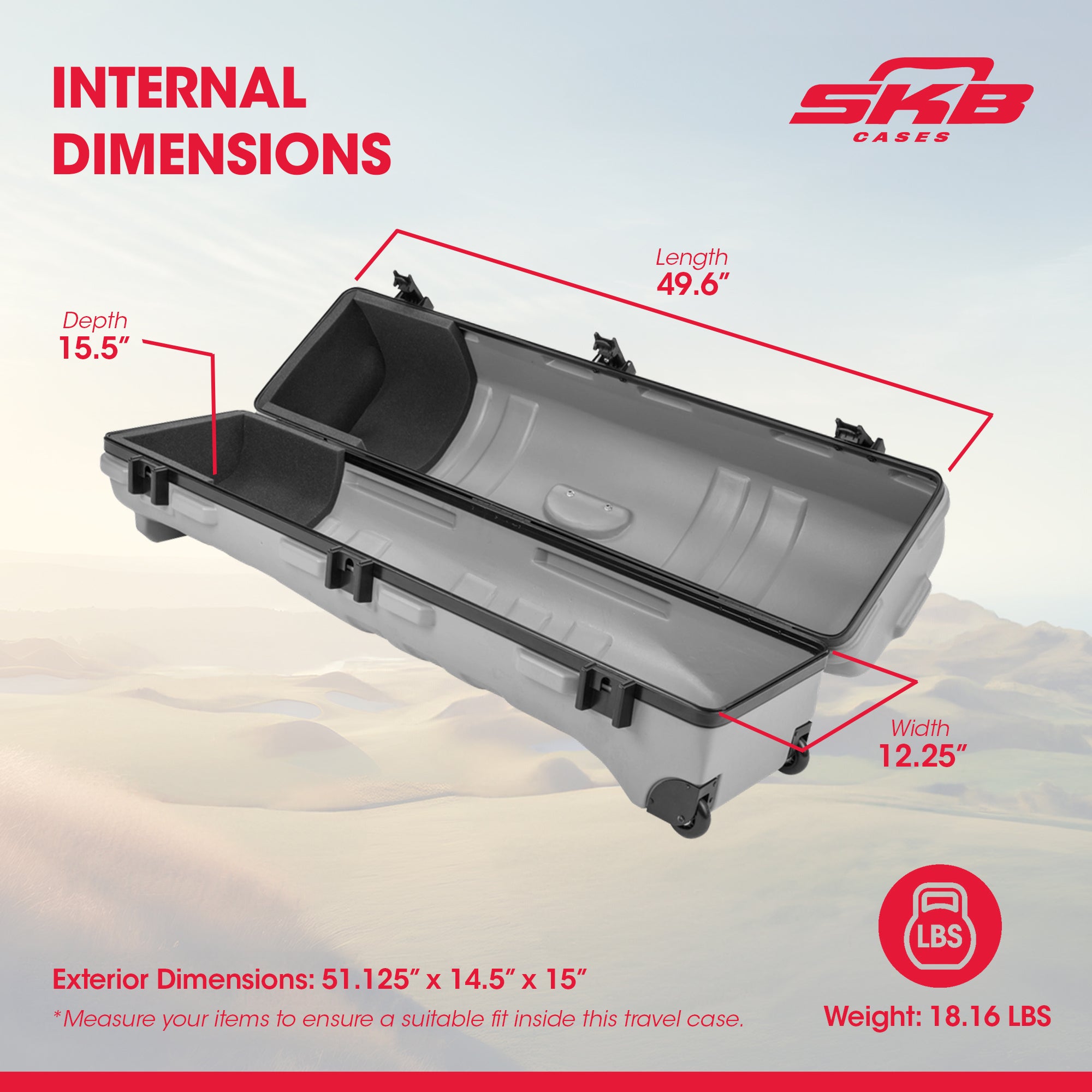 SKB Cases ATA Staff Pro XL Hard Plastic Storage Wheeled Golf Case (Open Box)