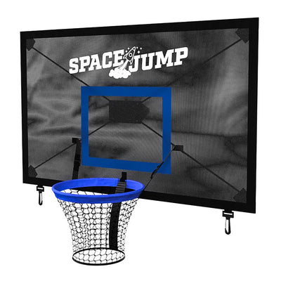 SpaceJump AstroJam Trampoline Basketball Hoop Attachment Accessory, Black/Blue - VMInnovations