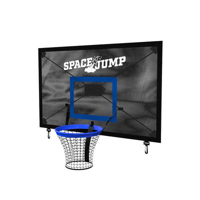 SpaceJump AstroJam Trampoline Basketball Hoop Attachment Accessory, Black/Blue - VMInnovations
