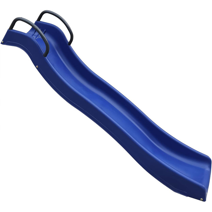 SpaceJump Rocket Slide Trampoline Attachment, Outdoor Playground Accessory, Blue