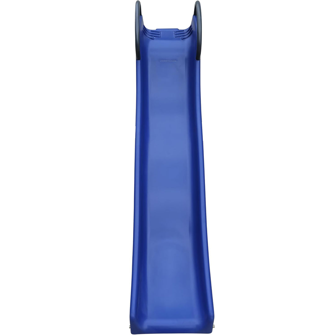SpaceJump Rocket Slide Trampoline Attachment, Outdoor Playground Accessory, Blue