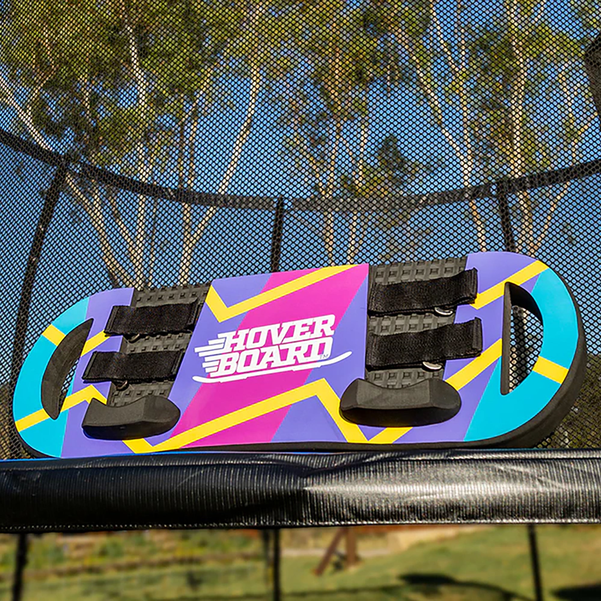 SpaceJump HoverBoard Foam Trampoline Attachment Trick Board, Straps, Multicolor - VMInnovations