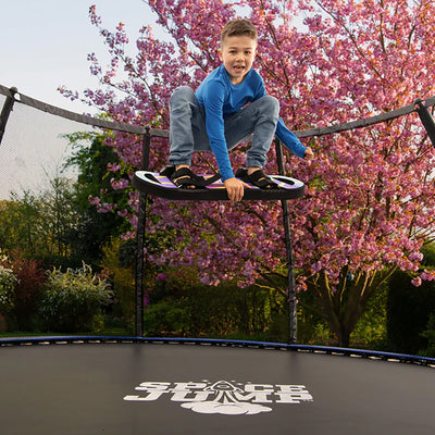 SpaceJump HoverBoard Foam Trampoline Attachment Trick Board, Straps, Multicolor - VMInnovations