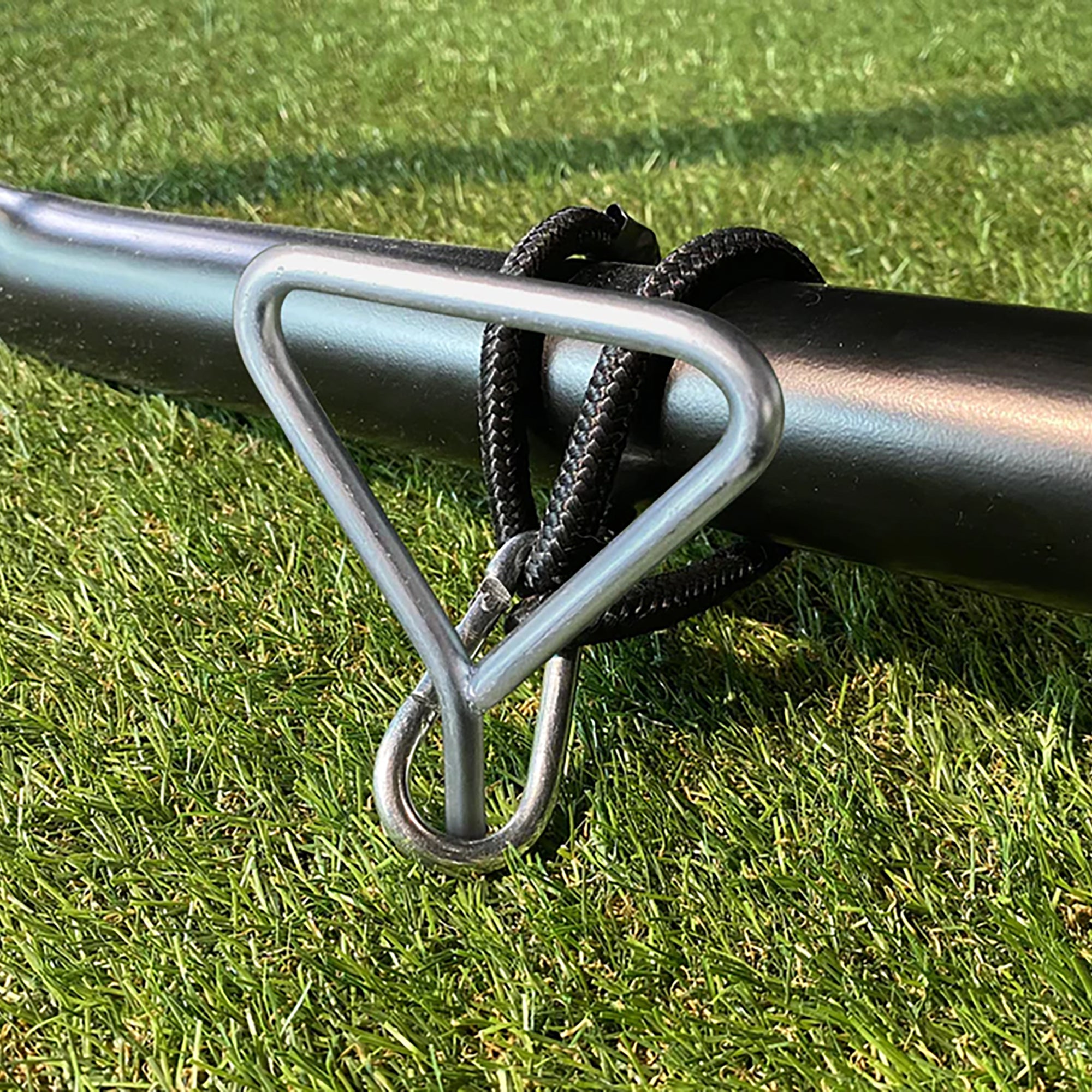 SpaceJump Anchor Kit Heavy Duty Trampoline Stakes Ground Screws Tie Down, Silver - VMInnovations